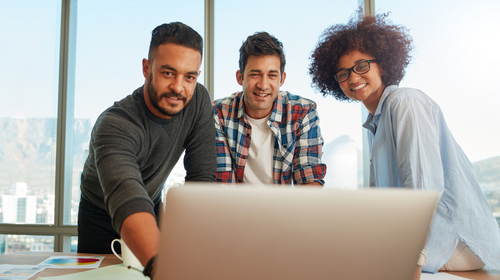 young professionals on laptop